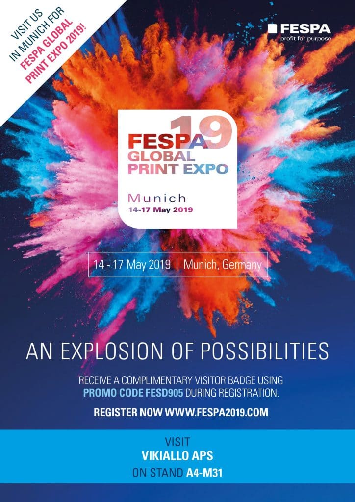 Ses vi på FESPA 2019? Fespa Exhibitor 1 vikiallo